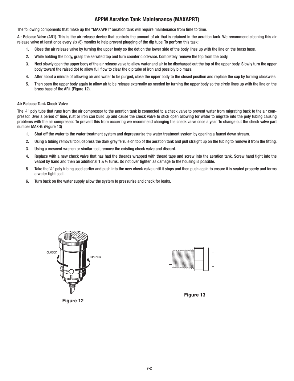 Appm aeration tank maintenance (maxaprt) | Aqua-Pure APPM150 User Manual | Page 30 / 32