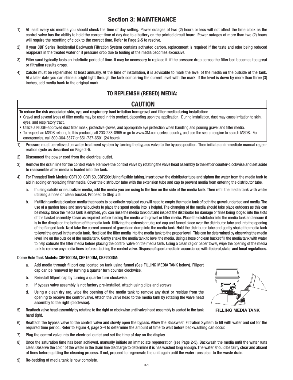 Caution | Aqua-Pure CBF150 User Manual | Page 14 / 24
