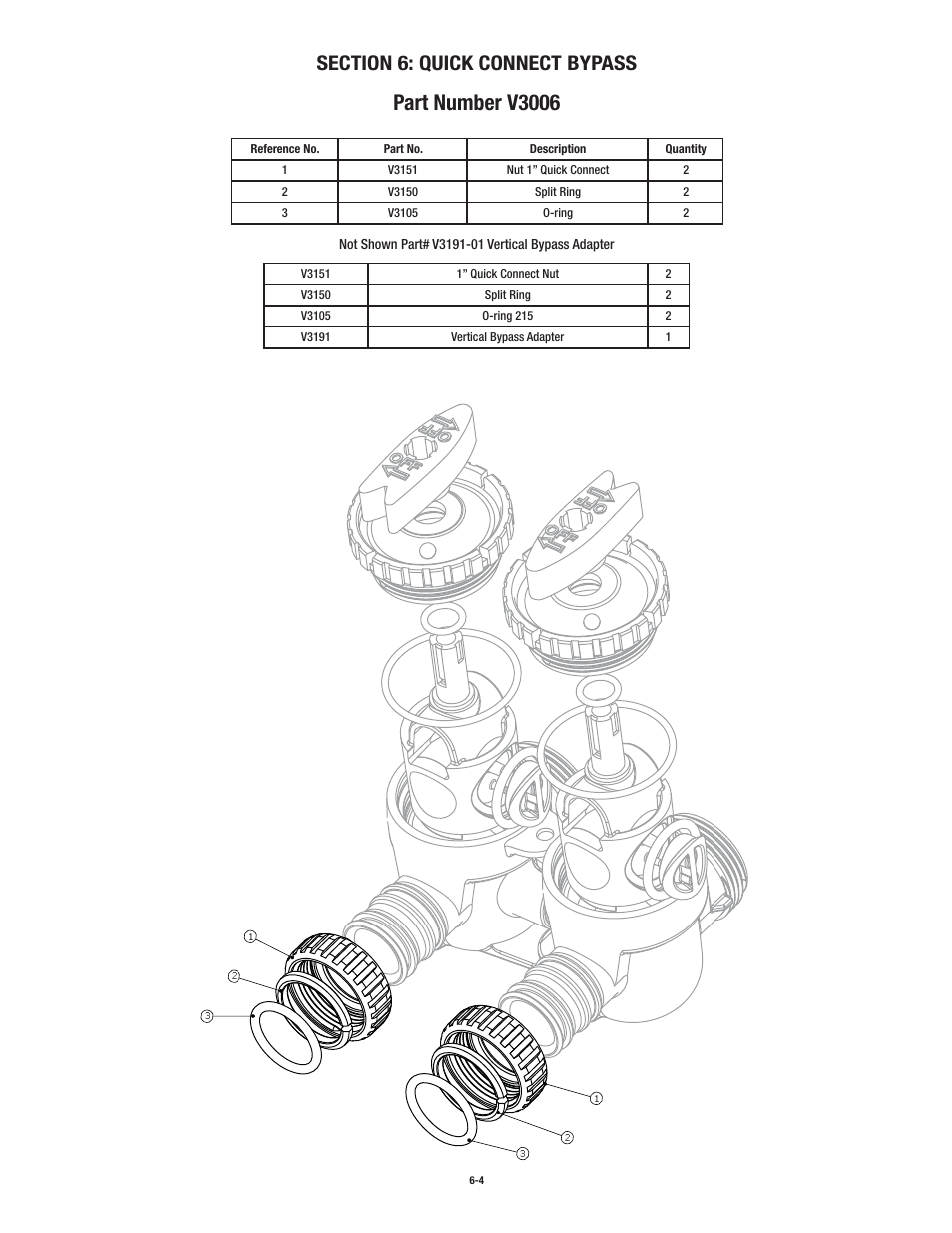 Part number v3006 | Aqua-Pure CBF150 User Manual | Page 21 / 24