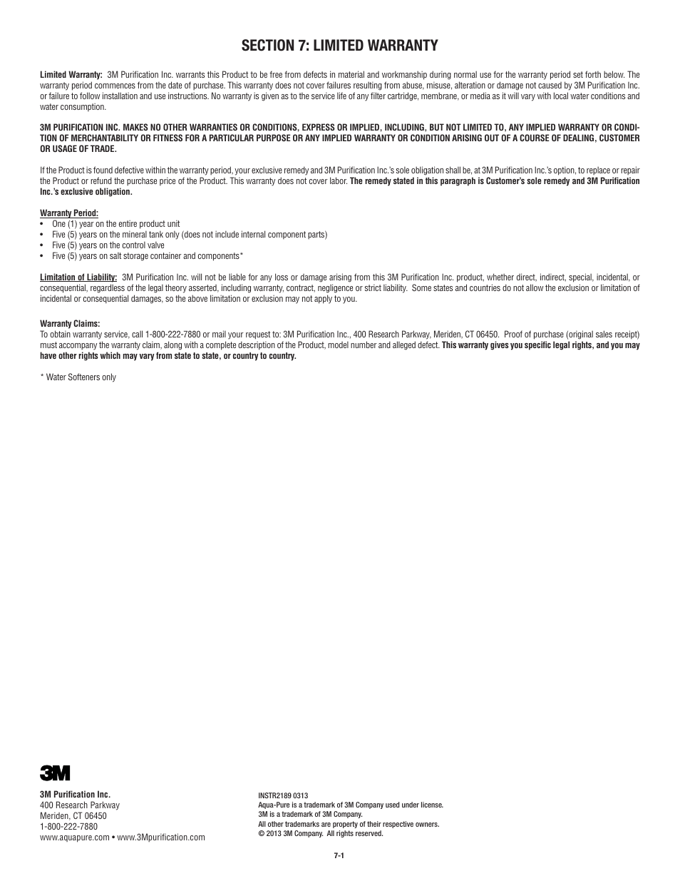 Aqua-Pure CBF150 User Manual | Page 24 / 24