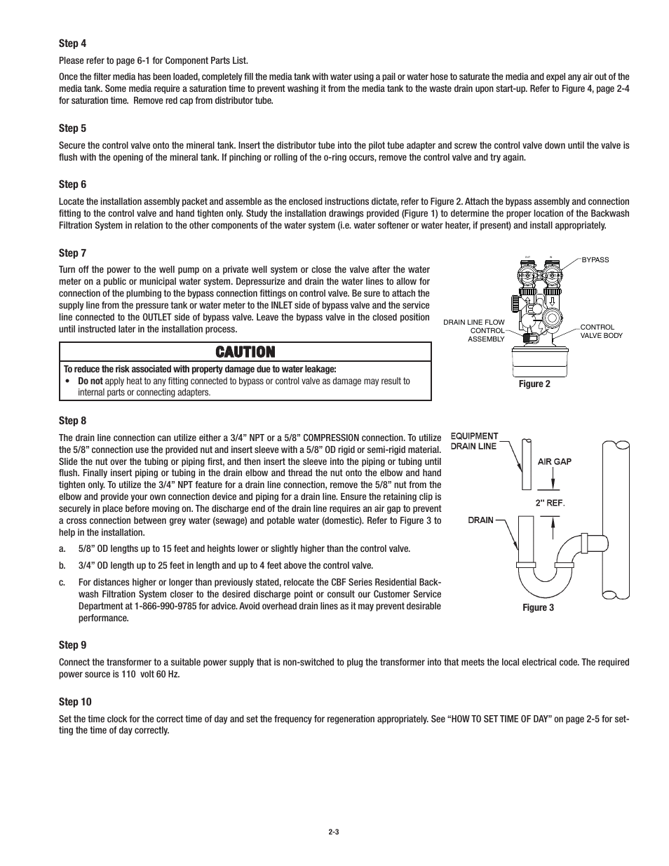 Caution | Aqua-Pure CBF150 User Manual | Page 9 / 24