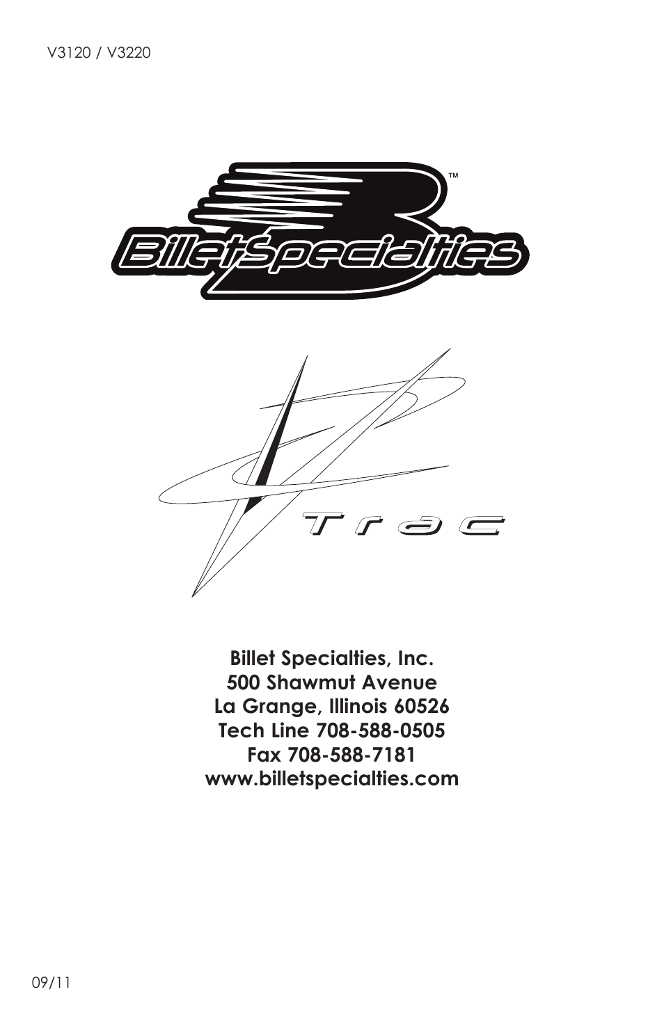 Billet Specialties V-Trac Pulley System - Small Block Chevy User Manual | Page 12 / 12