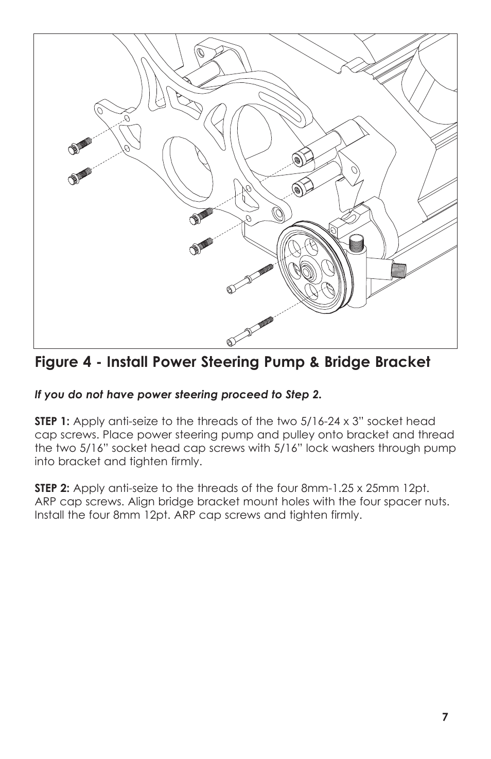 Billet Specialties V-Trac Pulley System - Small Block Chevy User Manual | Page 7 / 12