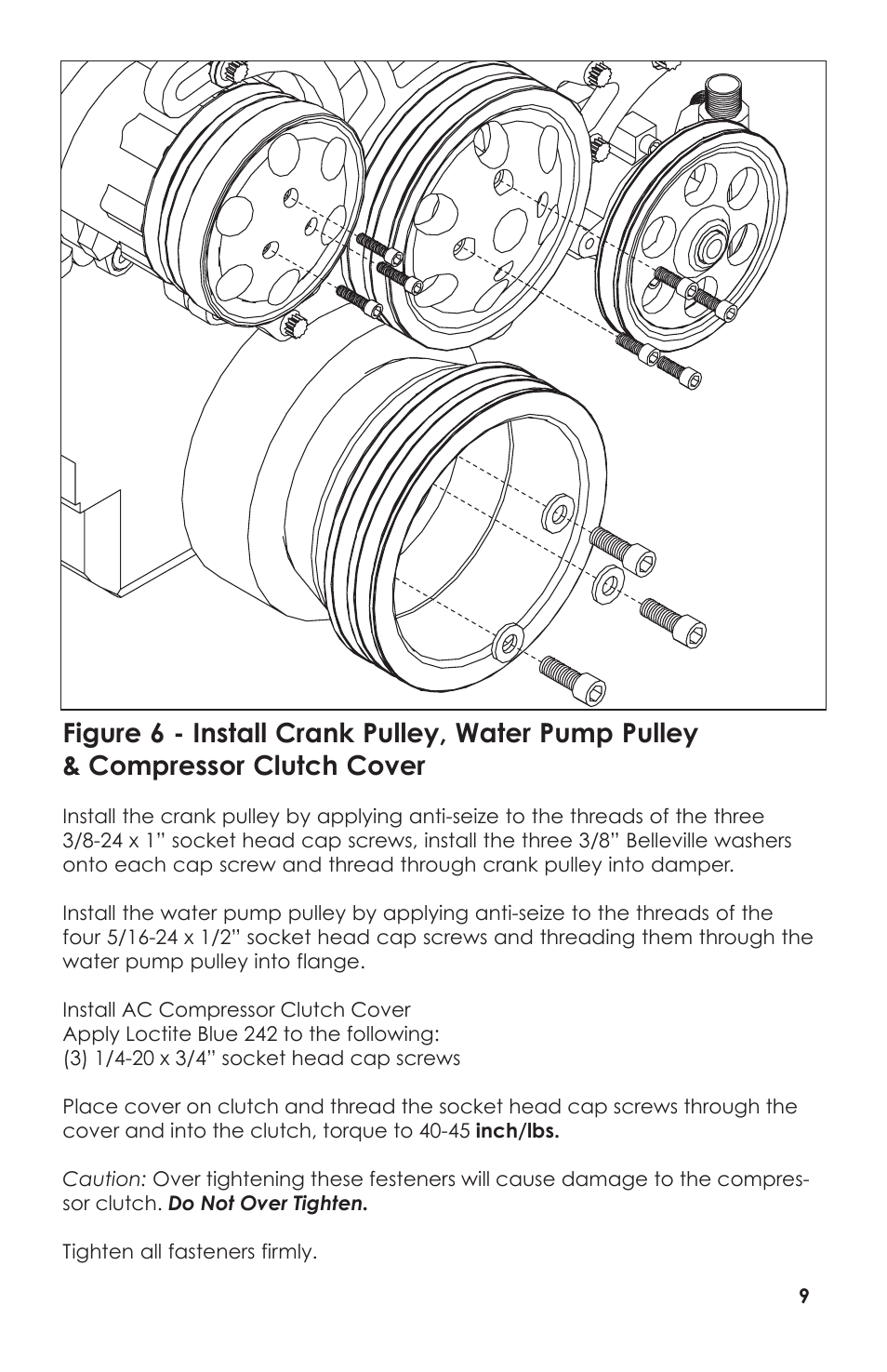 Billet Specialties V-Trac Pulley System - Small Block Chevy User Manual | Page 9 / 12