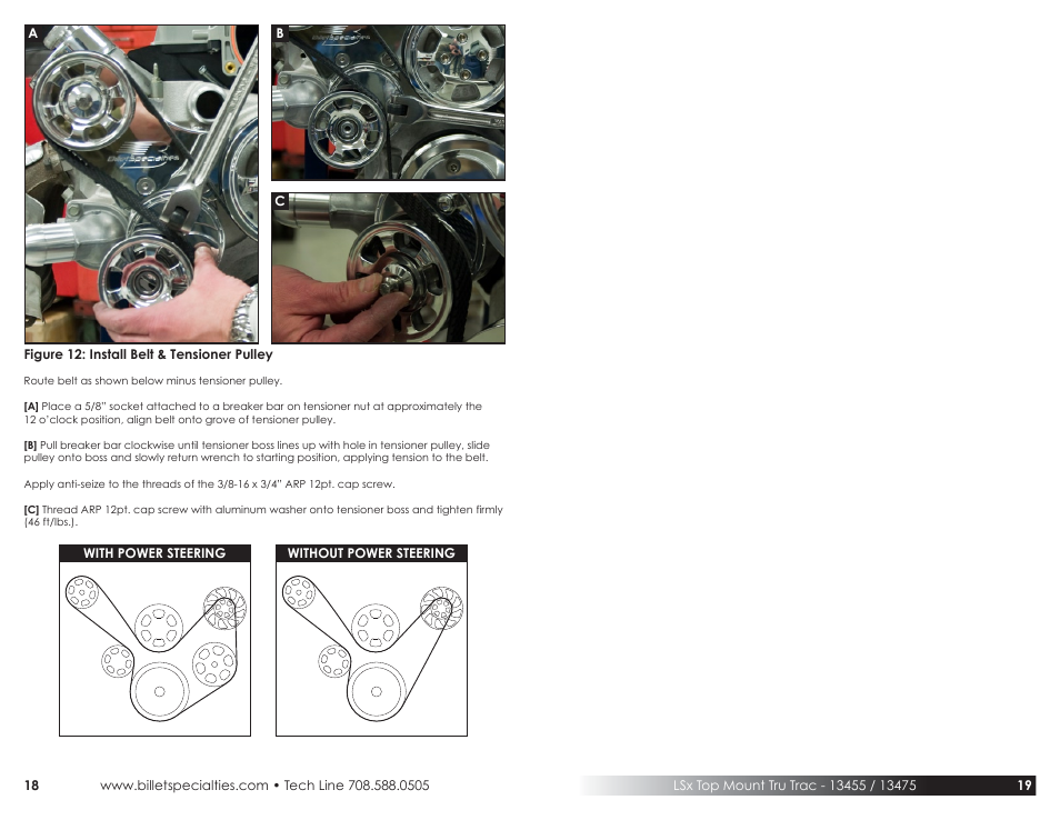Billet Specialties Tru Trac Serpentine System - LS7 (Top Mount) User Manual | Page 10 / 11