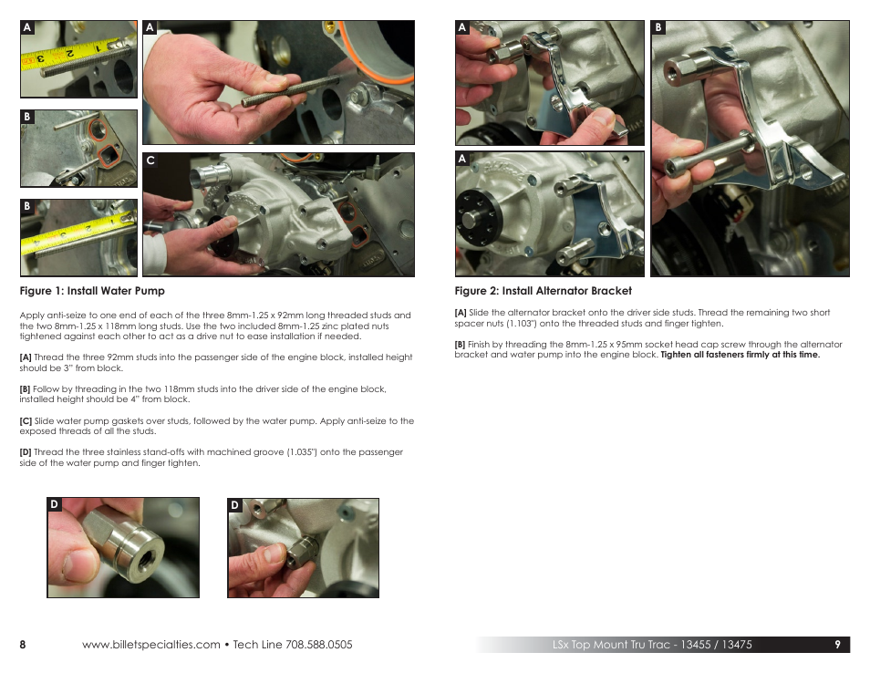 Billet Specialties Tru Trac Serpentine System - LS7 (Top Mount) User Manual | Page 5 / 11