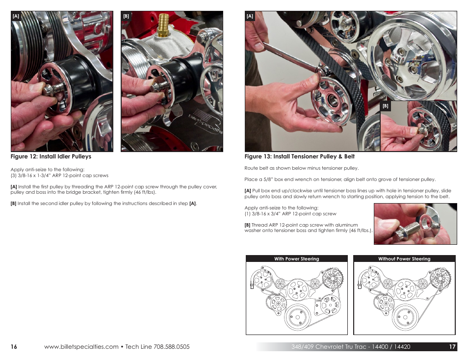 Billet Specialties Premium Tru Trac Serpentine System - 348__409 Chevy User Manual | Page 9 / 11