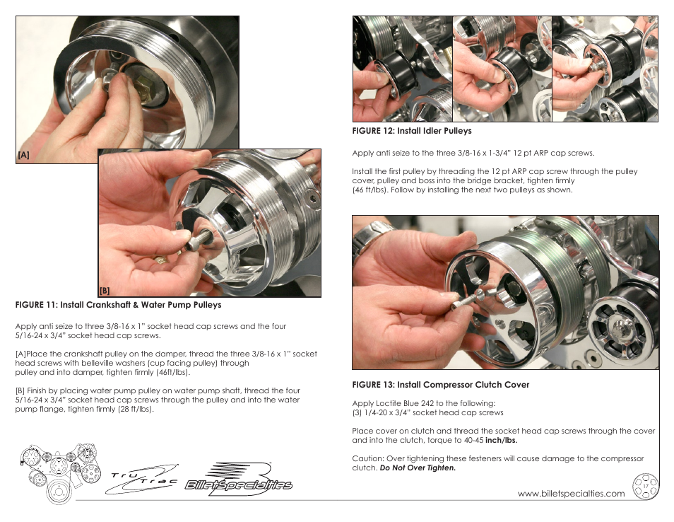 Billet Specialties Premium Tru Trac Serpentine System - FE Ford User Manual | Page 9 / 11