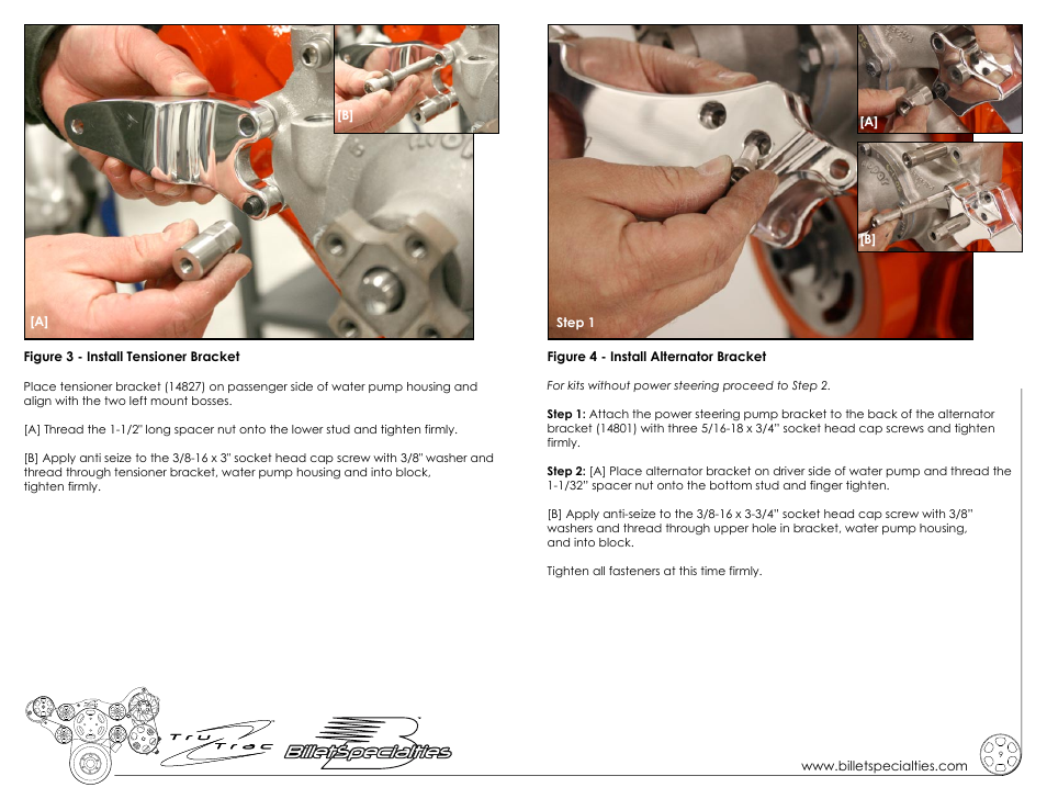 Billet Specialties Premium Tru Trac Serpentine System - Big Block Chrysler | HEMI User Manual | Page 5 / 9