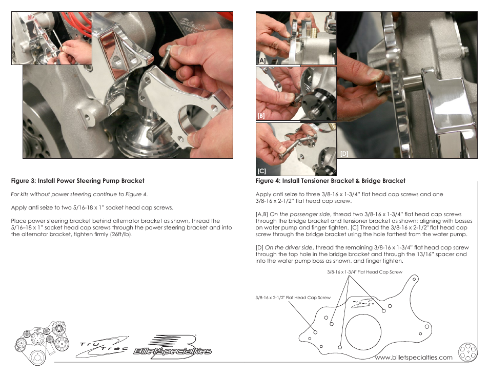 Billet Specialties Premium Tru Trac Serpentine System - FE Ford User Manual | Page 5 / 9