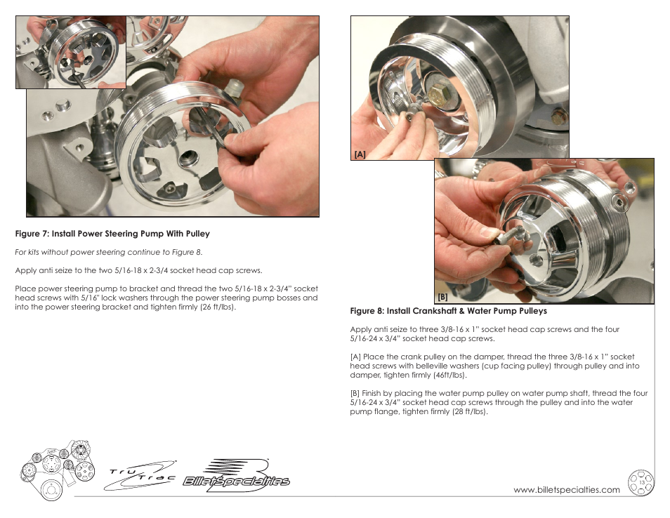 Billet Specialties Premium Tru Trac Serpentine System - FE Ford User Manual | Page 7 / 9