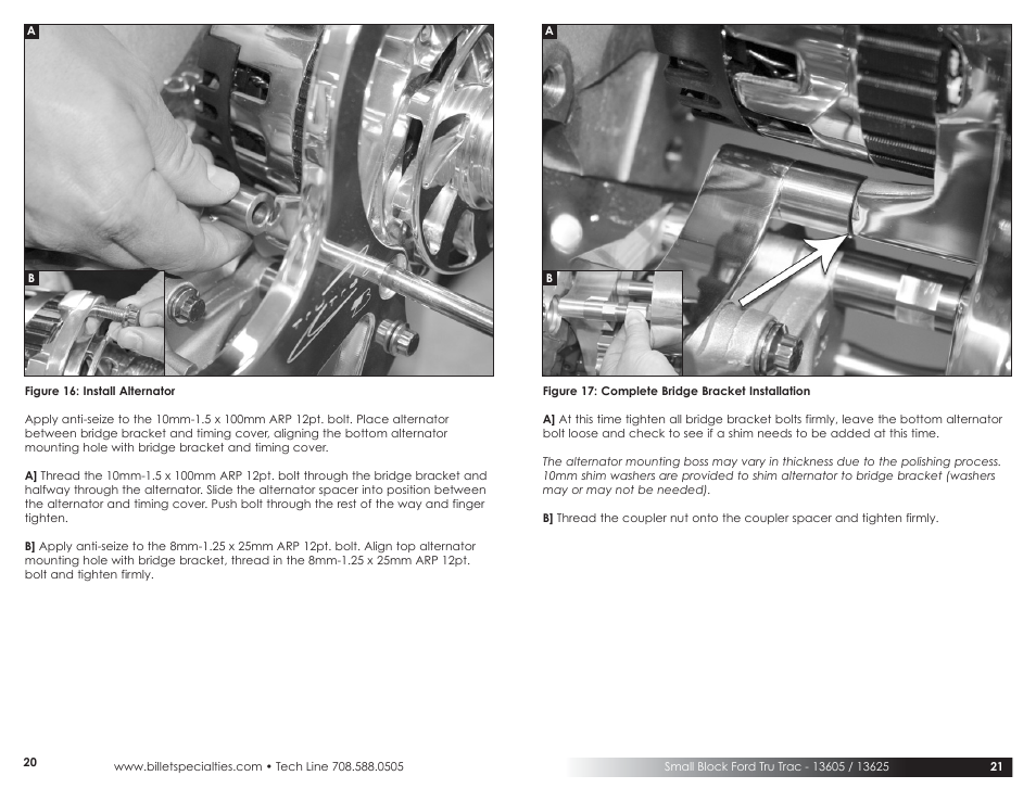 Billet Specialties Tru Trac Serpentine System - Small Block Ford User Manual | Page 11 / 13