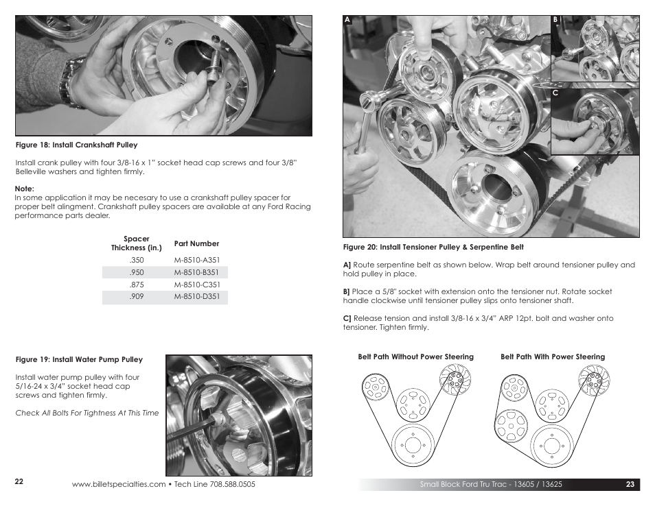 Billet Specialties Tru Trac Serpentine System - Small Block Ford User Manual | Page 12 / 13