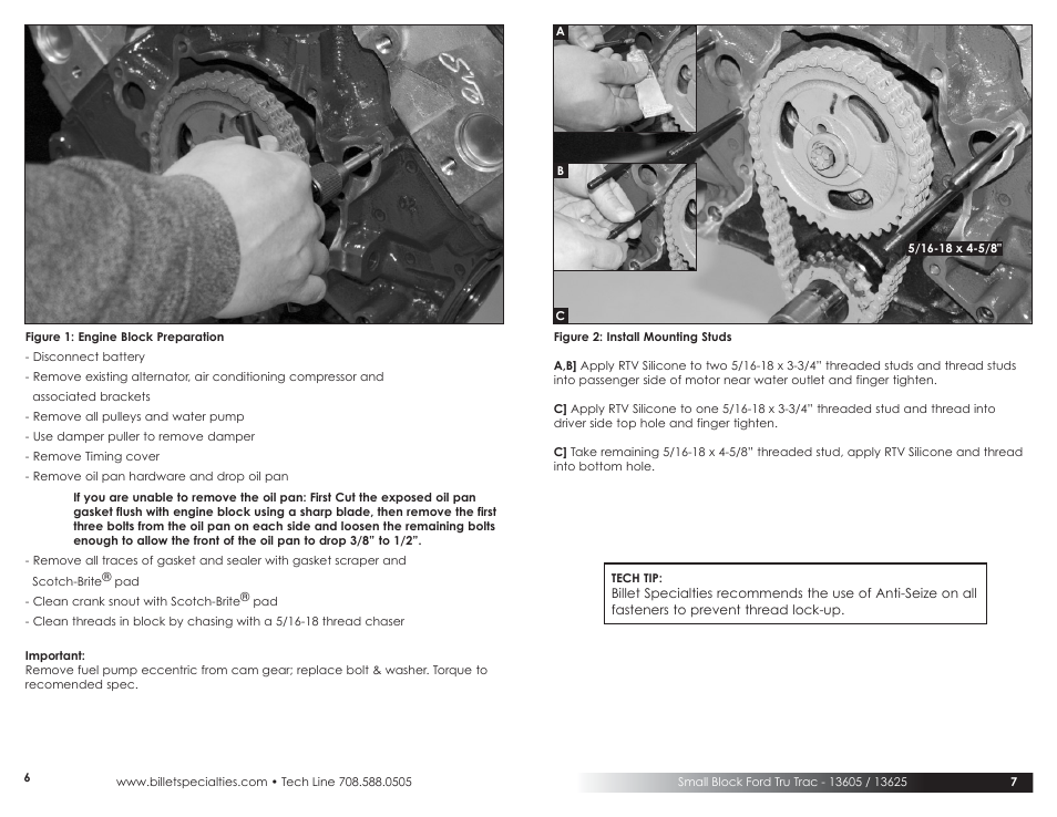 Billet Specialties Tru Trac Serpentine System - Small Block Ford User Manual | Page 4 / 13