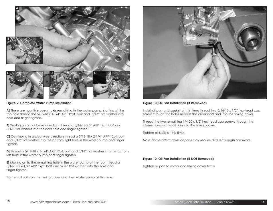 Billet Specialties Tru Trac Serpentine System - Small Block Ford User Manual | Page 8 / 13