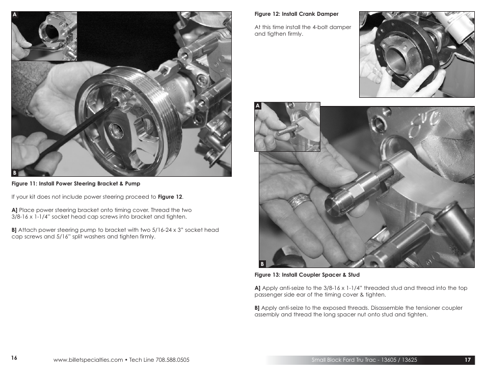 Billet Specialties Tru Trac Serpentine System - Small Block Ford User Manual | Page 9 / 13