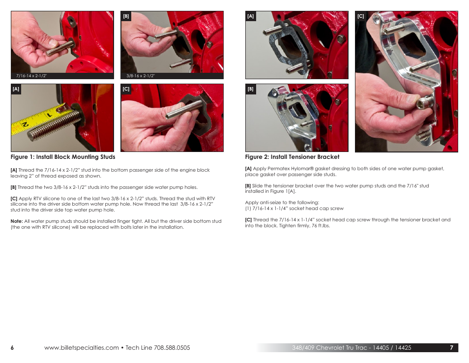Billet Specialties Premium Tru Trac Serpentine System - 348__409 Chevy User Manual | Page 4 / 9