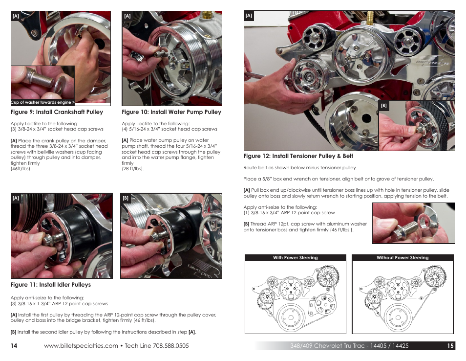 Billet Specialties Premium Tru Trac Serpentine System - 348__409 Chevy User Manual | Page 8 / 9