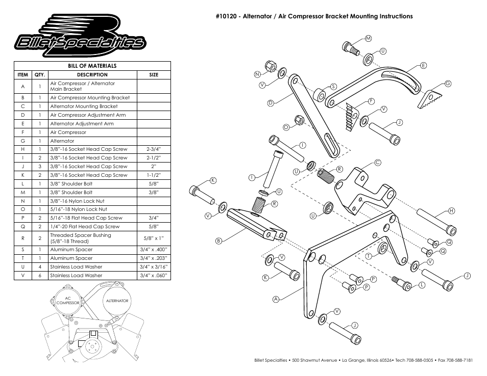 Billet Specialties 10120 - Alternator User Manual | Page 2 / 2