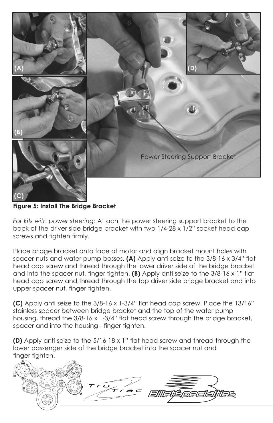 Billet Specialties Premium Tru Trac Serpentine System - Big Block Chrysler | HEMI User Manual | Page 10 / 20