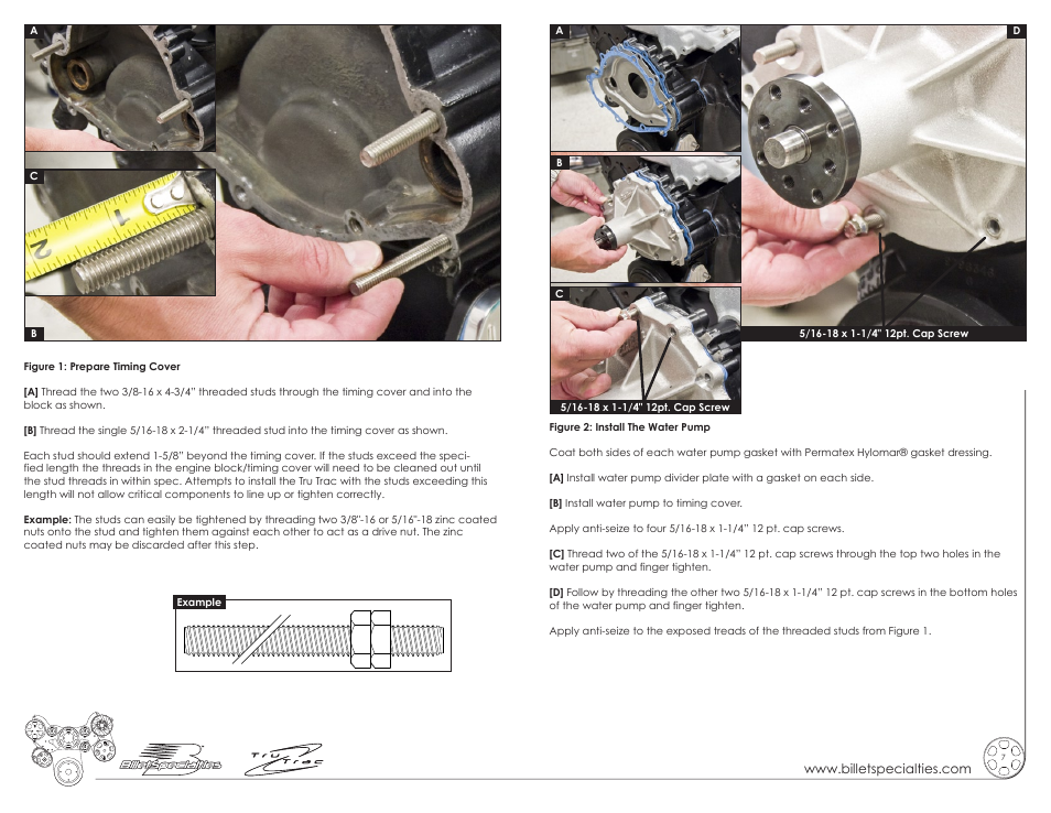 Billet Specialties Premium Tru Trac Serpentine System - Pontiac User Manual | Page 4 / 11