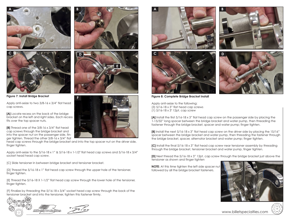 Billet Specialties Premium Tru Trac Serpentine System - Pontiac User Manual | Page 7 / 11