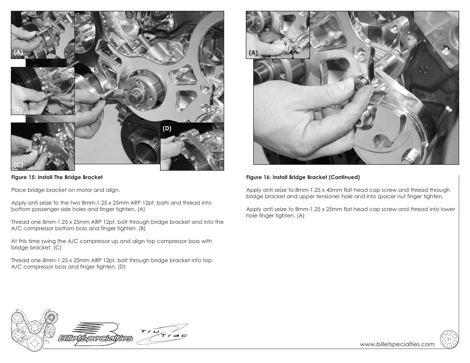 Billet Specialties Premium Tru Trac Serpentine System - Small Block Ford User Manual | Page 11 / 15