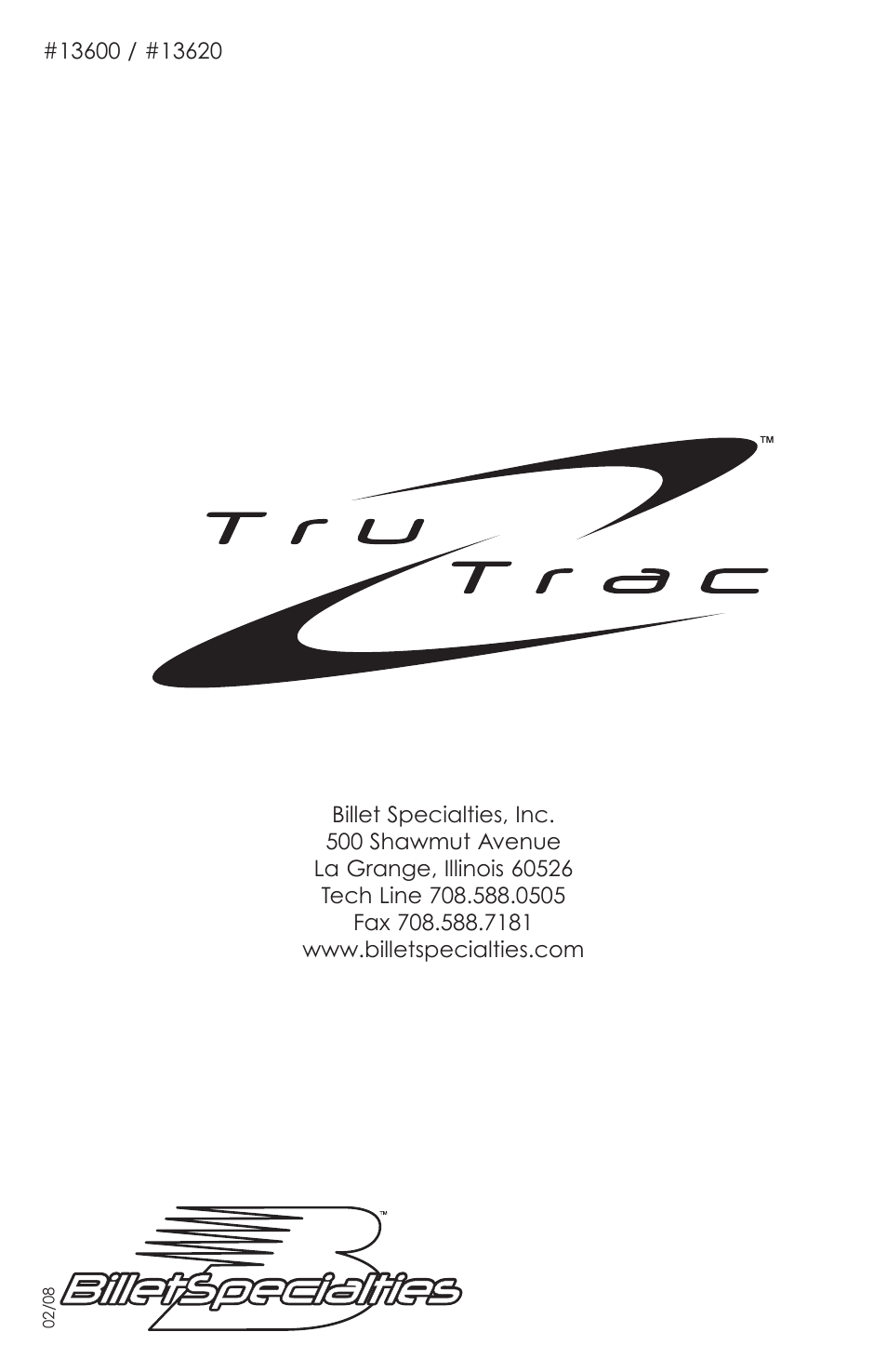 Billet Specialties Premium Tru Trac Serpentine System - Small Block Ford User Manual | Page 15 / 15