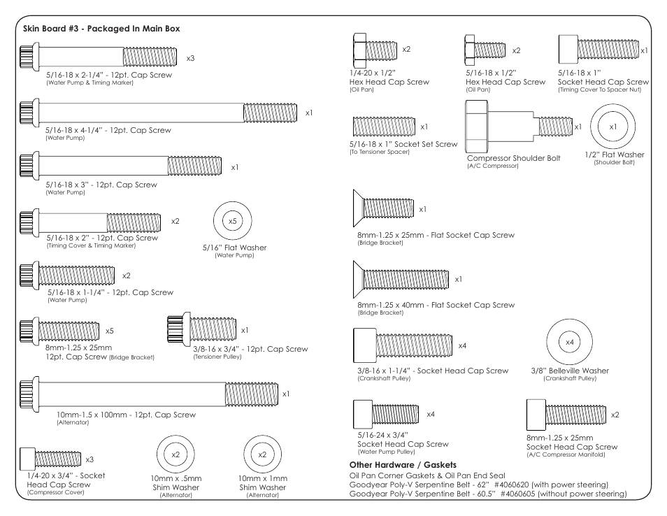 Billet Specialties Premium Tru Trac Serpentine System - Small Block Ford User Manual | Page 3 / 15