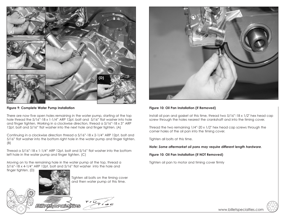 Billet Specialties Premium Tru Trac Serpentine System - Small Block Ford User Manual | Page 8 / 15