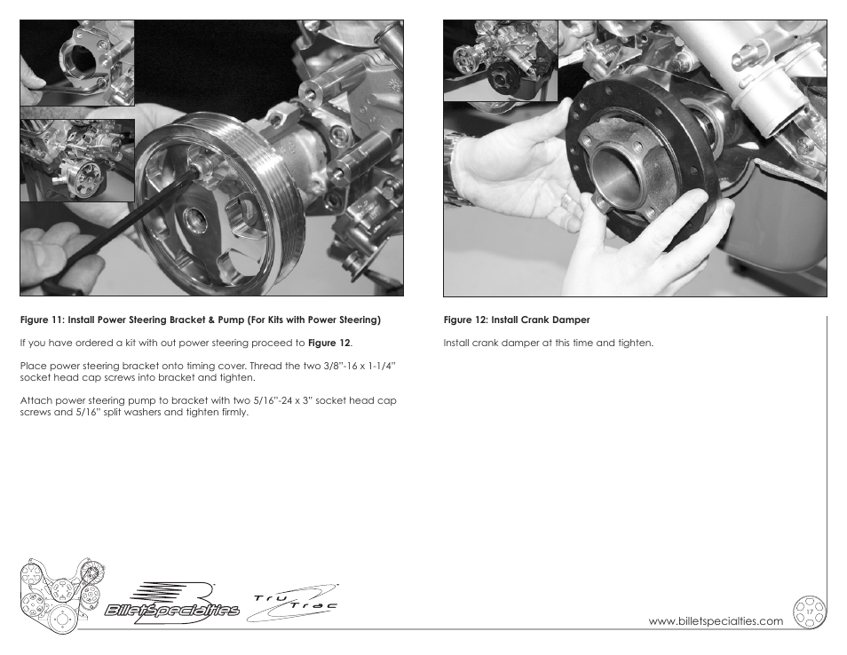 Billet Specialties Premium Tru Trac Serpentine System - Small Block Ford User Manual | Page 9 / 15