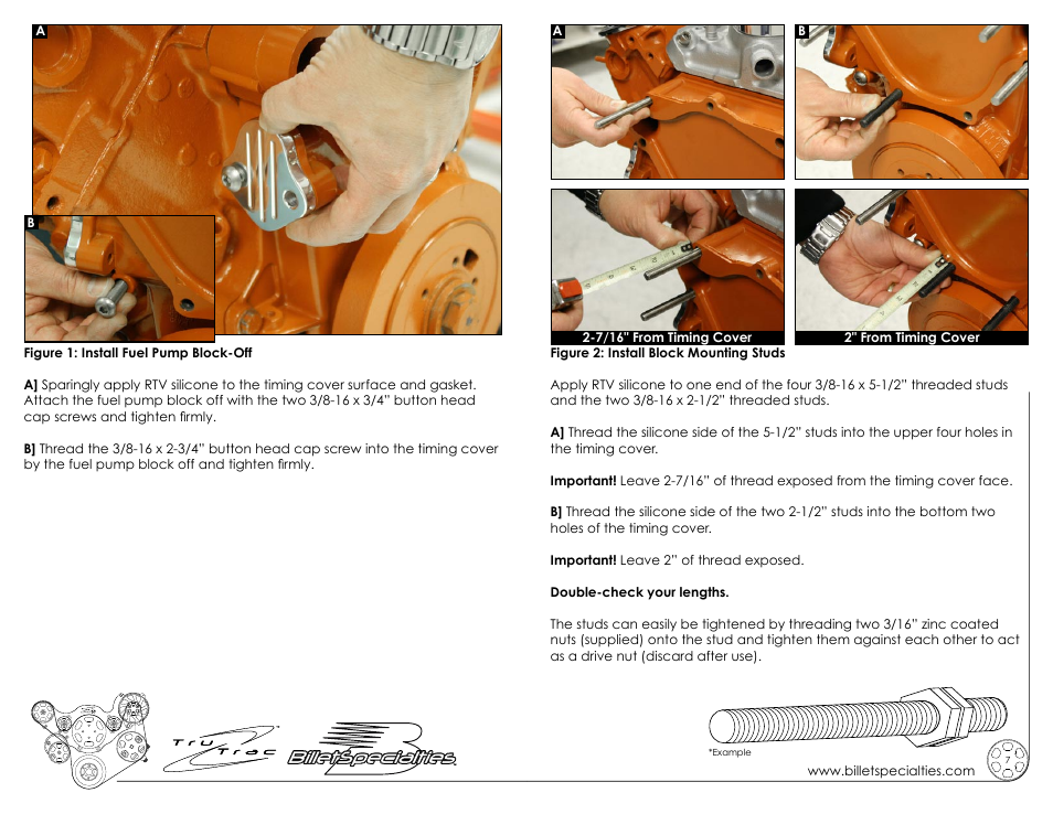 Billet Specialties Premium Tru Trac Serpentine System - Small Block Chrysler, LA__Magnum User Manual | Page 4 / 11