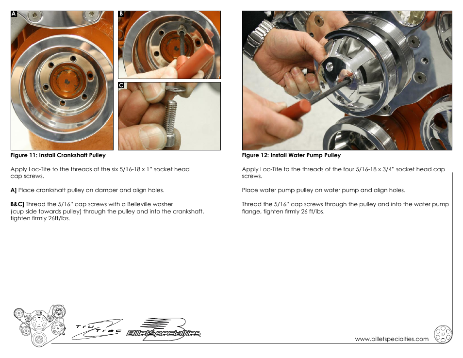 Billet Specialties Premium Tru Trac Serpentine System - Small Block Chrysler, LA__Magnum User Manual | Page 9 / 11