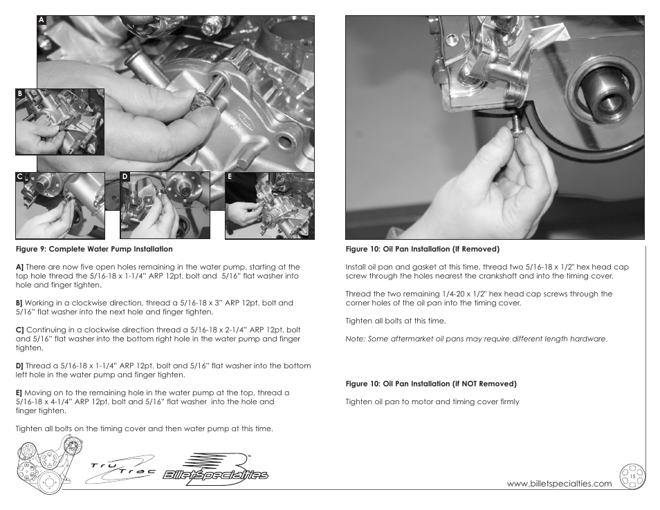 Billet Specialties Premium Tru Trac Serpentine System - Small Block Ford User Manual | Page 8 / 13