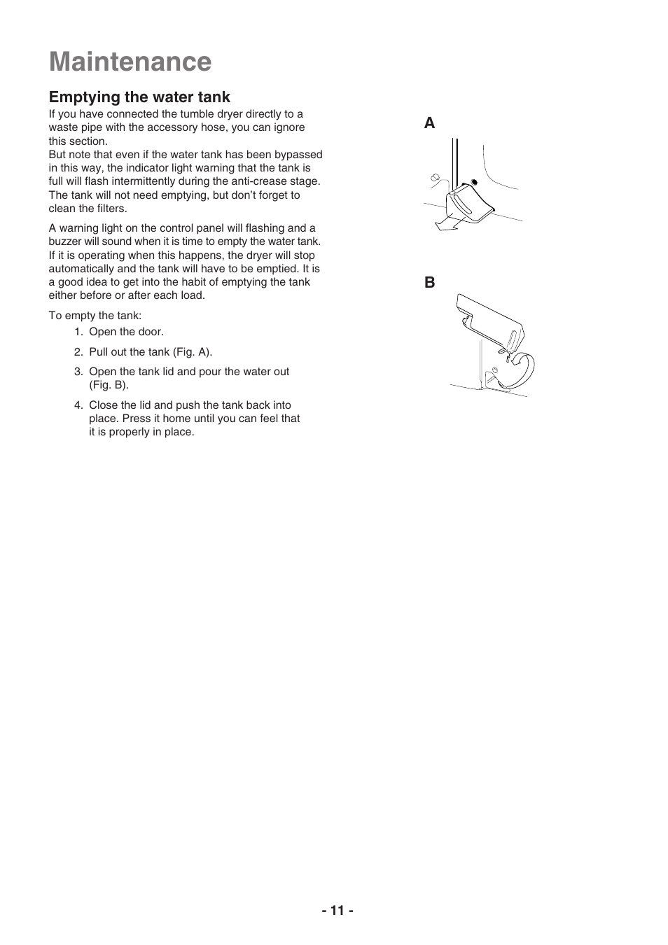 Maintenance | Electrolux EDC3250 User Manual | Page 11 / 32