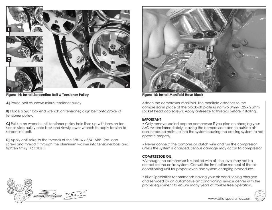 Billet Specialties Premium Tru Trac Serpentine System - Big Block Chevy User Manual | Page 10 / 11