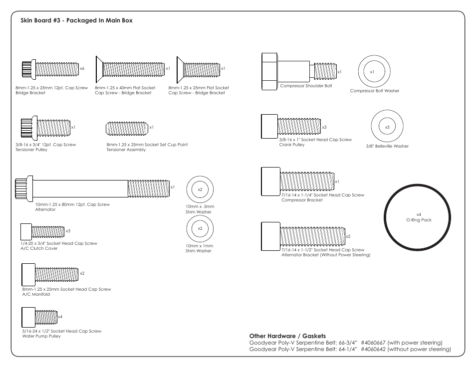 Billet Specialties Premium Tru Trac Serpentine System - Big Block Chevy User Manual | Page 3 / 11