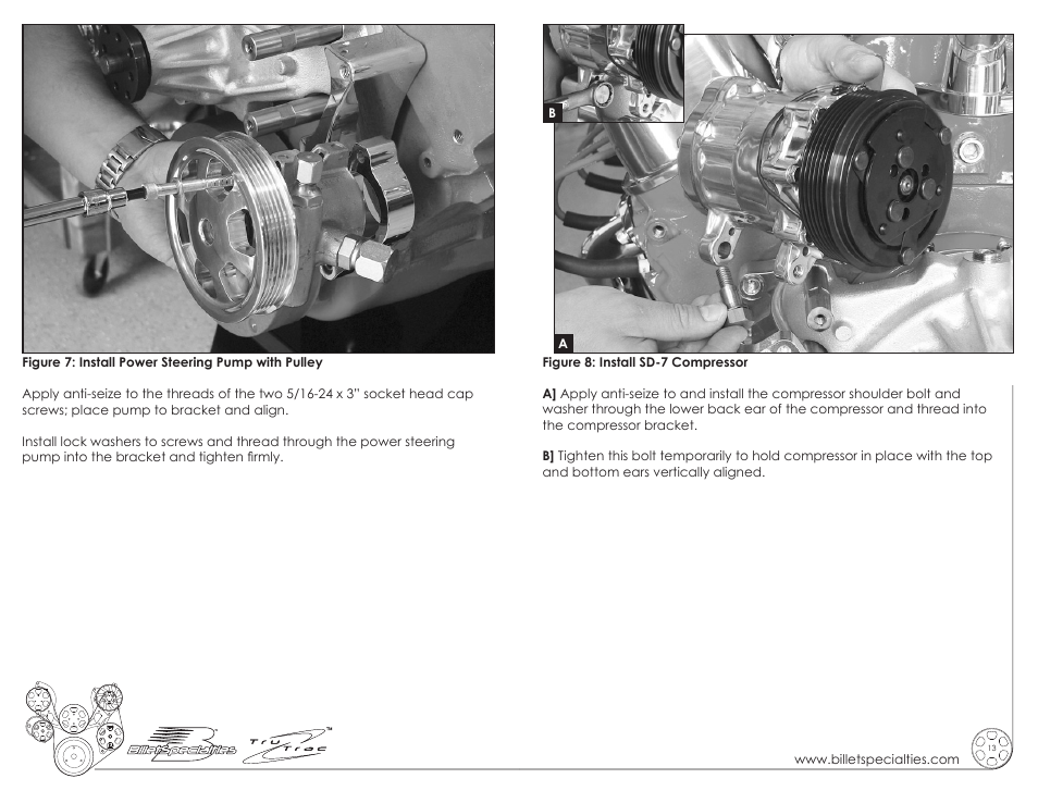 Billet Specialties Premium Tru Trac Serpentine System - Big Block Chevy User Manual | Page 7 / 11