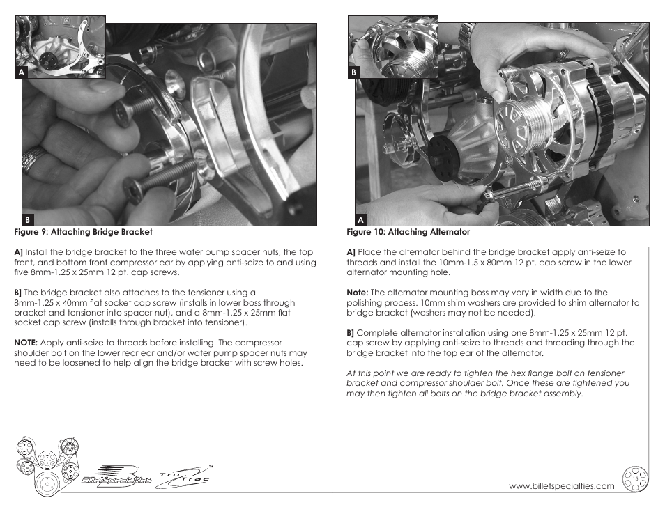 Billet Specialties Premium Tru Trac Serpentine System - Big Block Chevy User Manual | Page 8 / 11