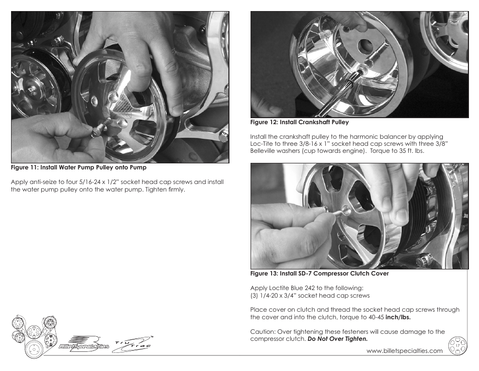 Billet Specialties Premium Tru Trac Serpentine System - Big Block Chevy User Manual | Page 9 / 11