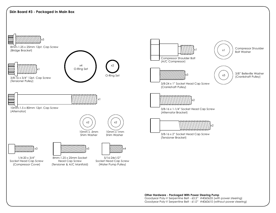 Billet Specialties Premium Tru Trac Serpentine System - Small Block Chevy User Manual | Page 3 / 11