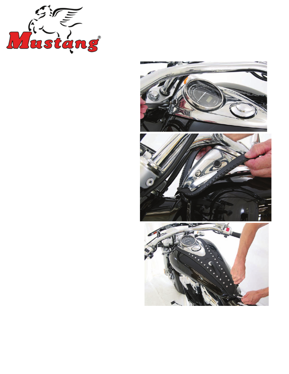 Mustang Motorcycle Seats Studded Pouch Tank Bib Honda VT1300 Interstate User Manual | 1 page