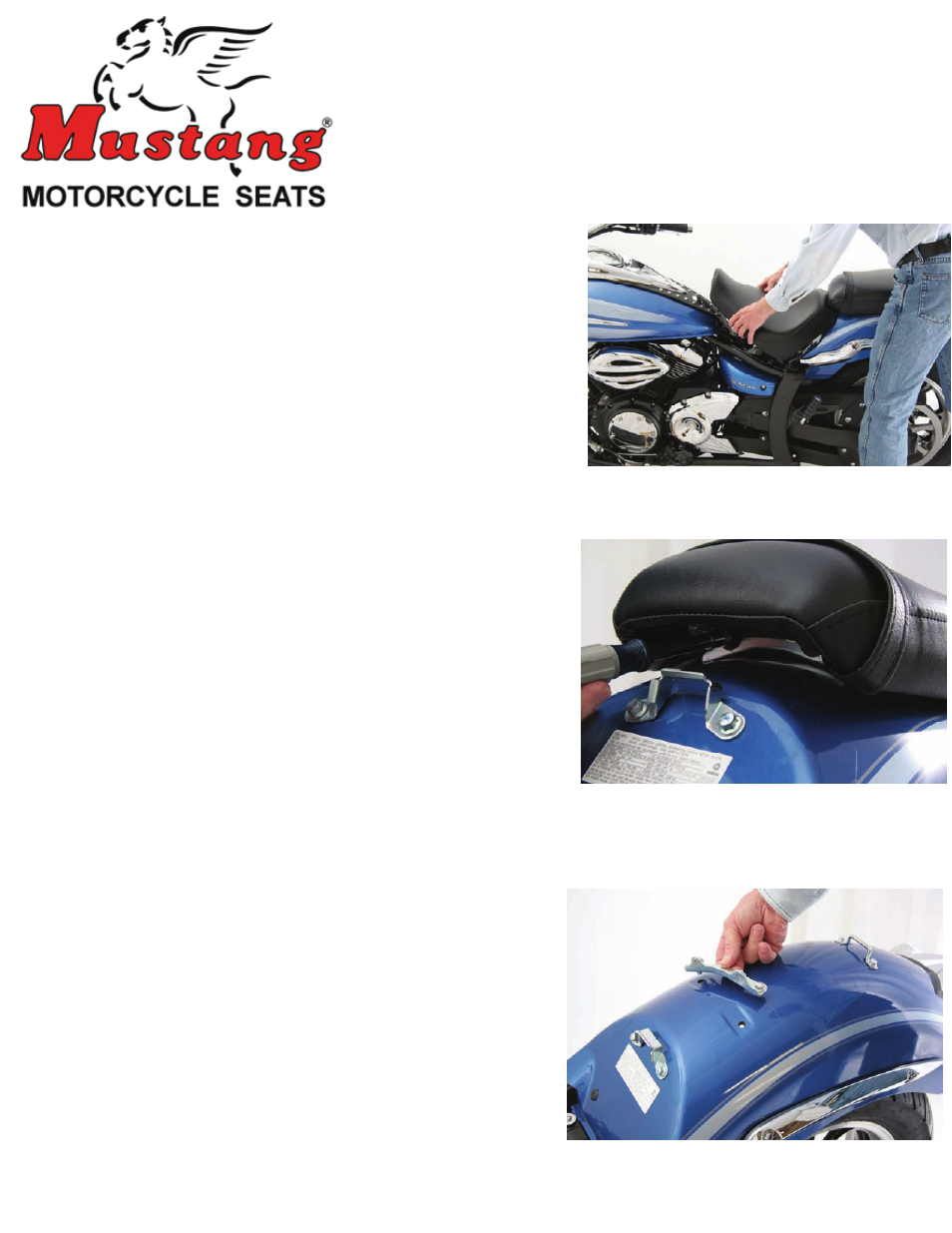 Mustang Motorcycle Seats One-Piece DayTripper Seat Yamaha V-Star 950 User Manual | 2 pages