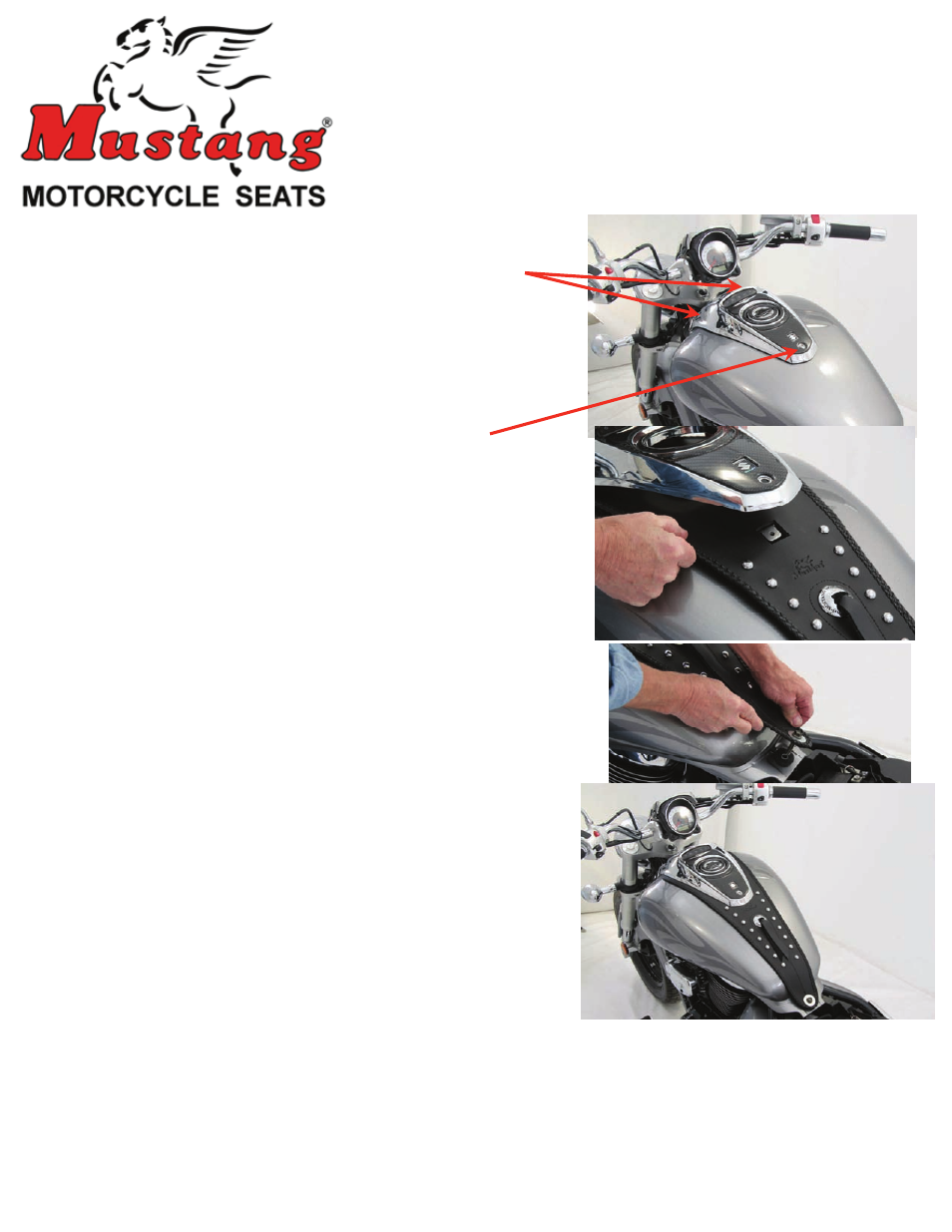 Mustang Motorcycle Seats Studded Pouch Tank Bib - Suzuki Boulevard M50 User Manual | 1 page