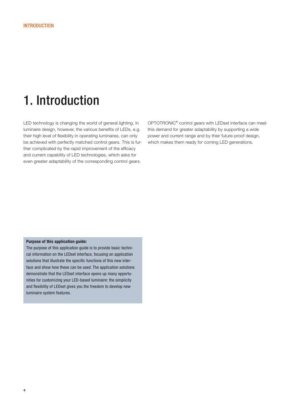 Introduction | OSRAM OPTOTRONIC Constant current LED power supplies with 3DIM User Manual | Page 4 / 50