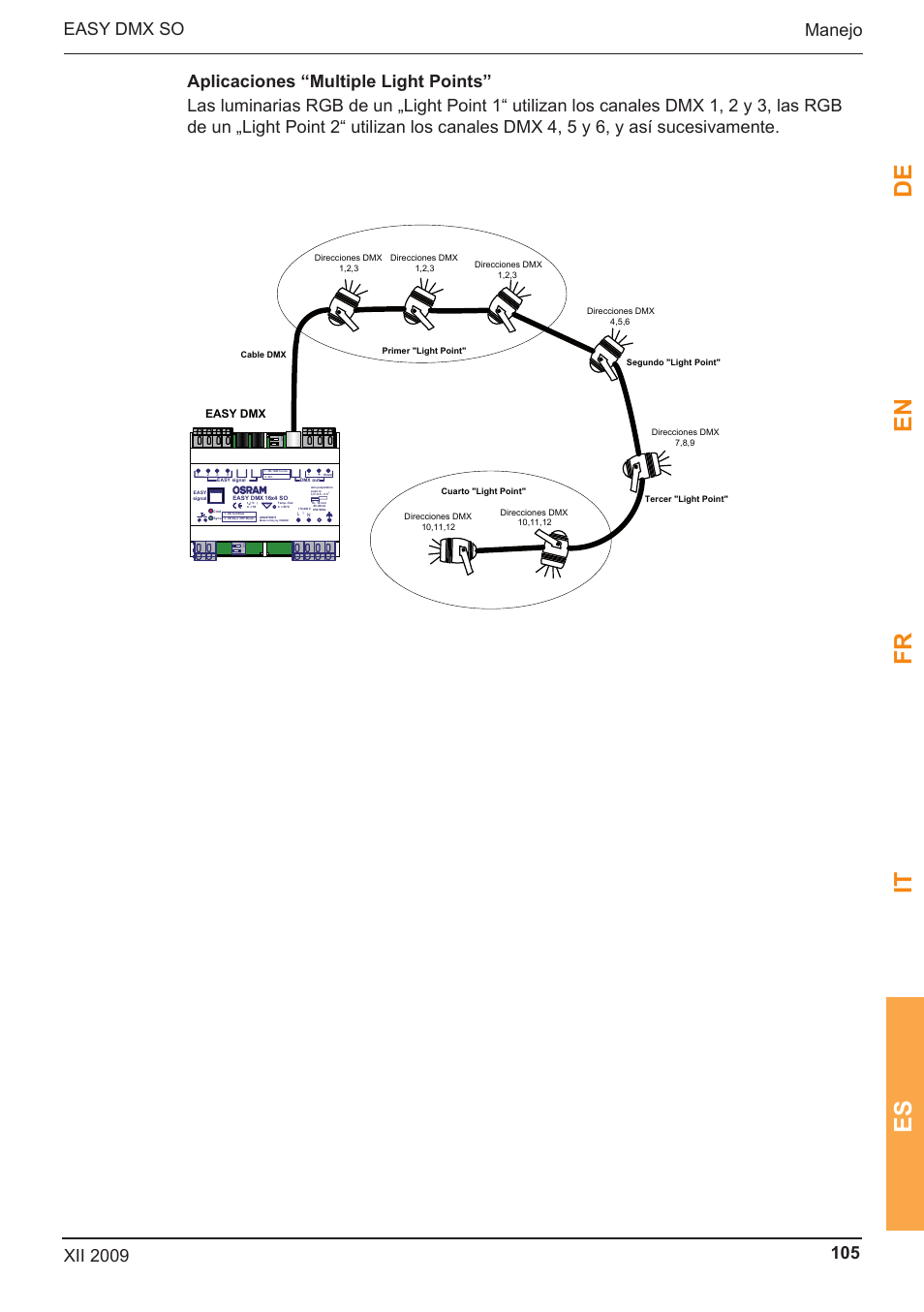 De en fr it es, Easy dmx | OSRAM EASY DMX 16x4 SO User Manual | Page 105 / 114