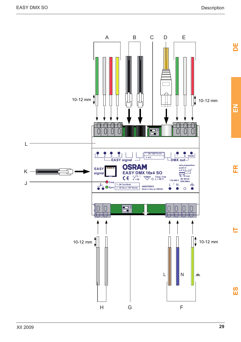 De en fr it es | OSRAM EASY DMX 16x4 SO User Manual | Page 29 / 114