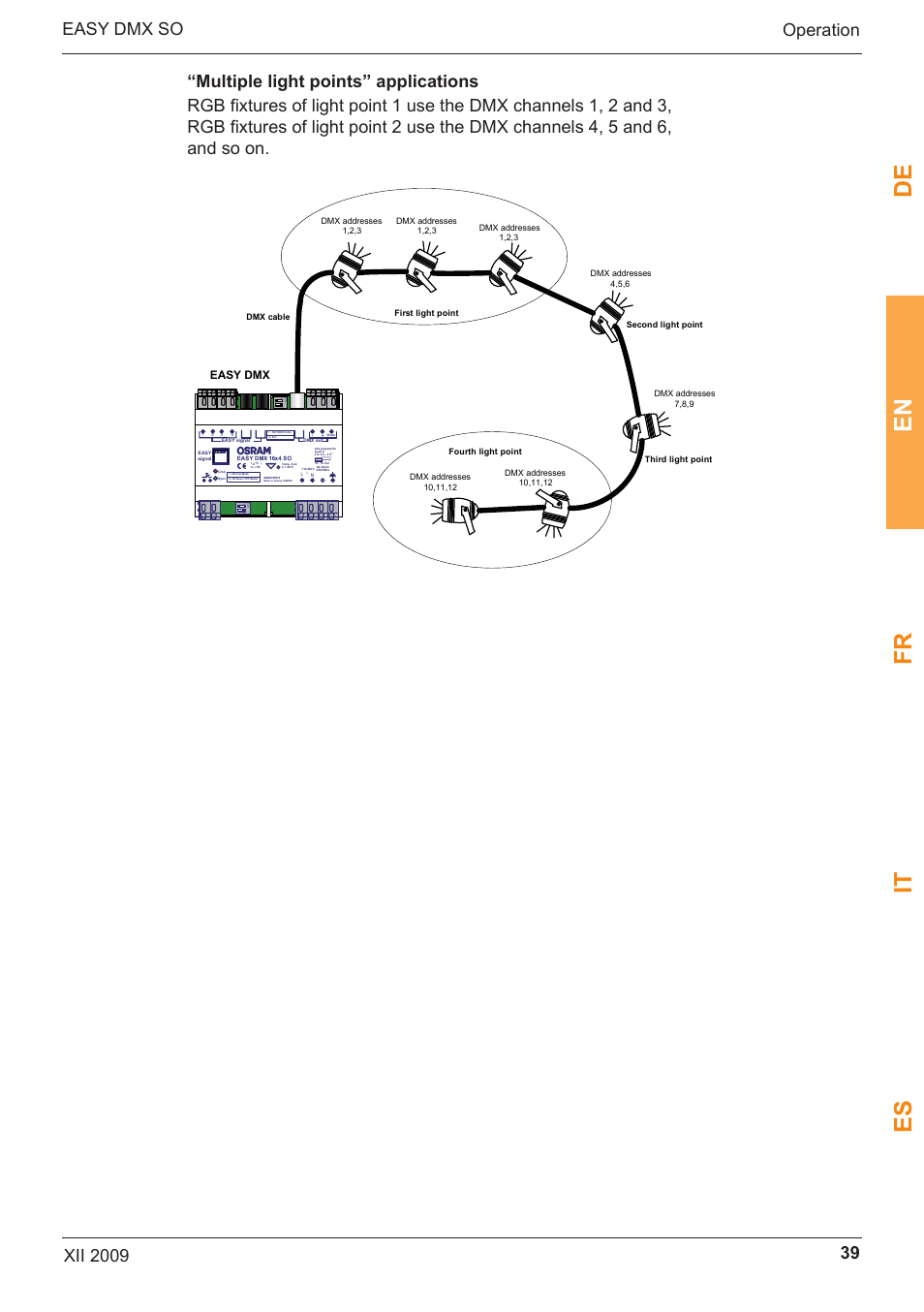 De en fr it es, Easy dmx | OSRAM EASY DMX 16x4 SO User Manual | Page 39 / 114