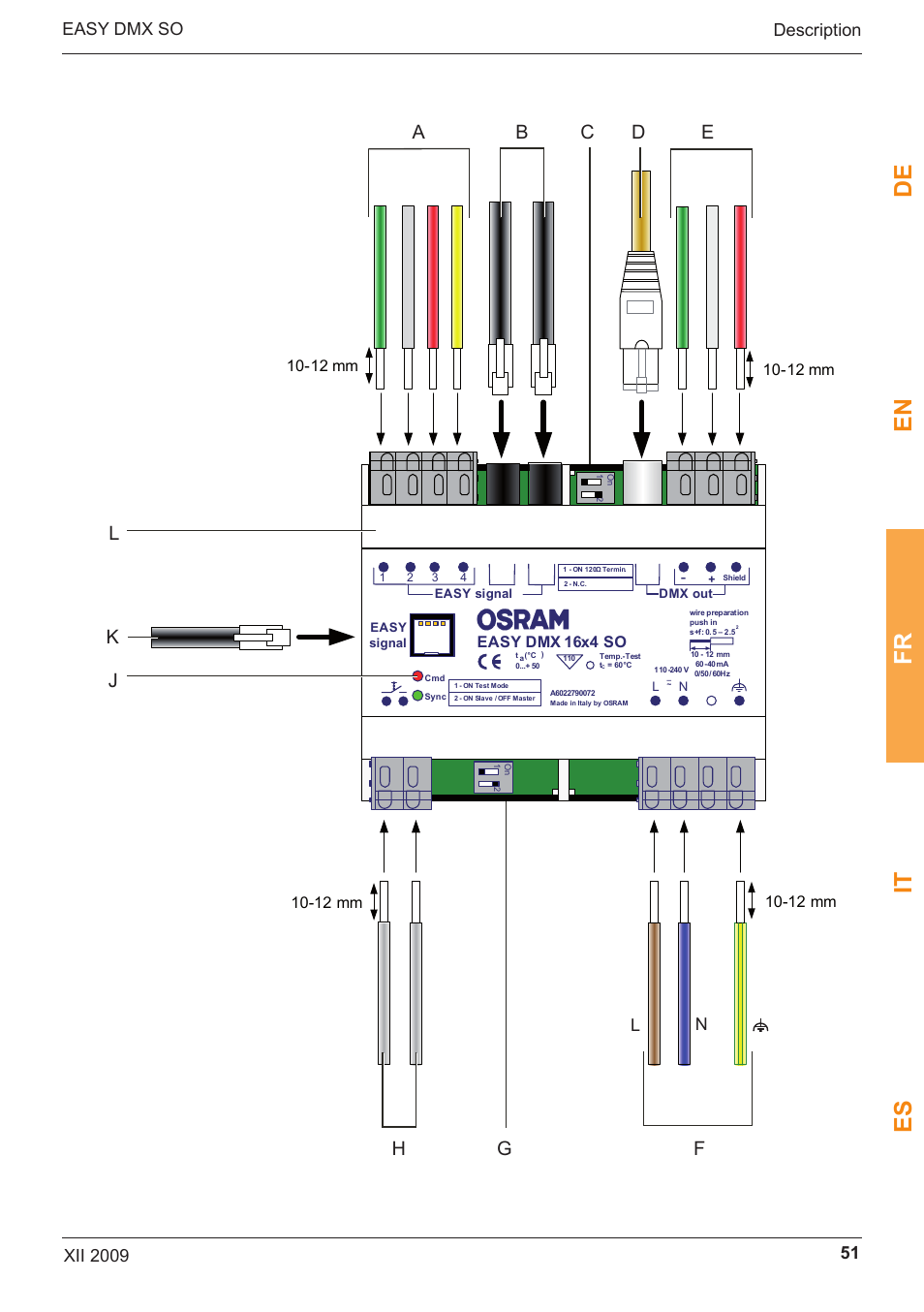 De en fr it es | OSRAM EASY DMX 16x4 SO User Manual | Page 51 / 114