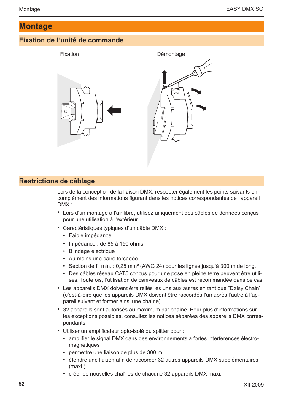 Montage | OSRAM EASY DMX 16x4 SO User Manual | Page 52 / 114